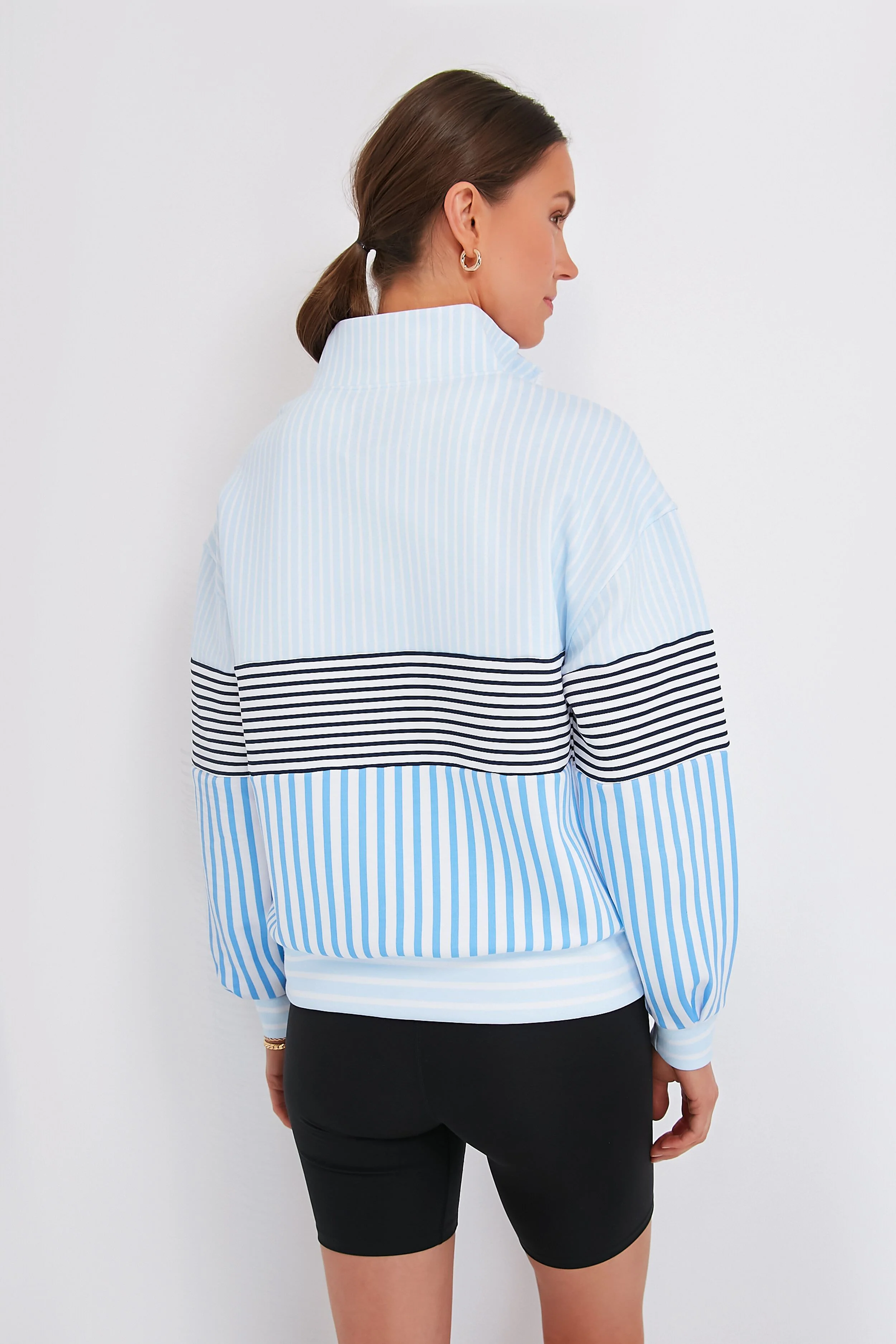 Multi Blue Varsity Quarter Zip - Image 4