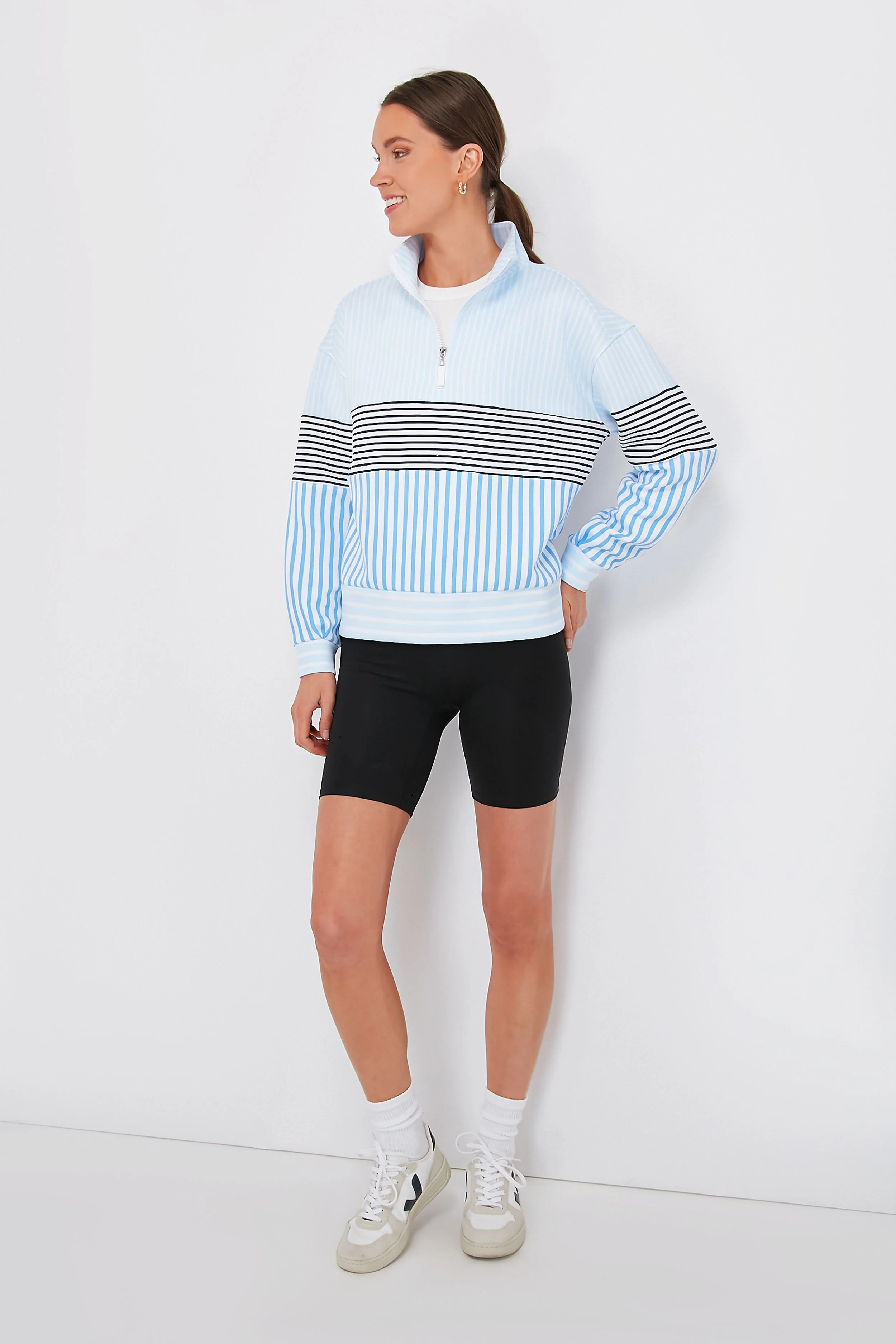 Multi Blue Varsity Quarter Zip - Image 6