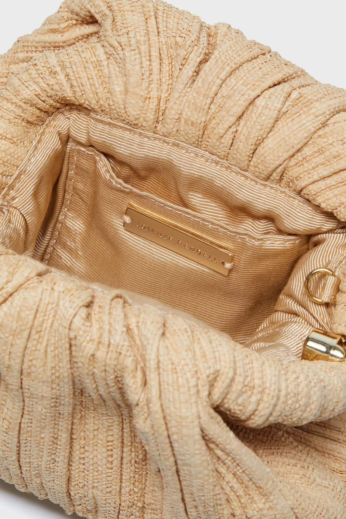 Natural Raffia Bailey Pleated Clutch - Image 5