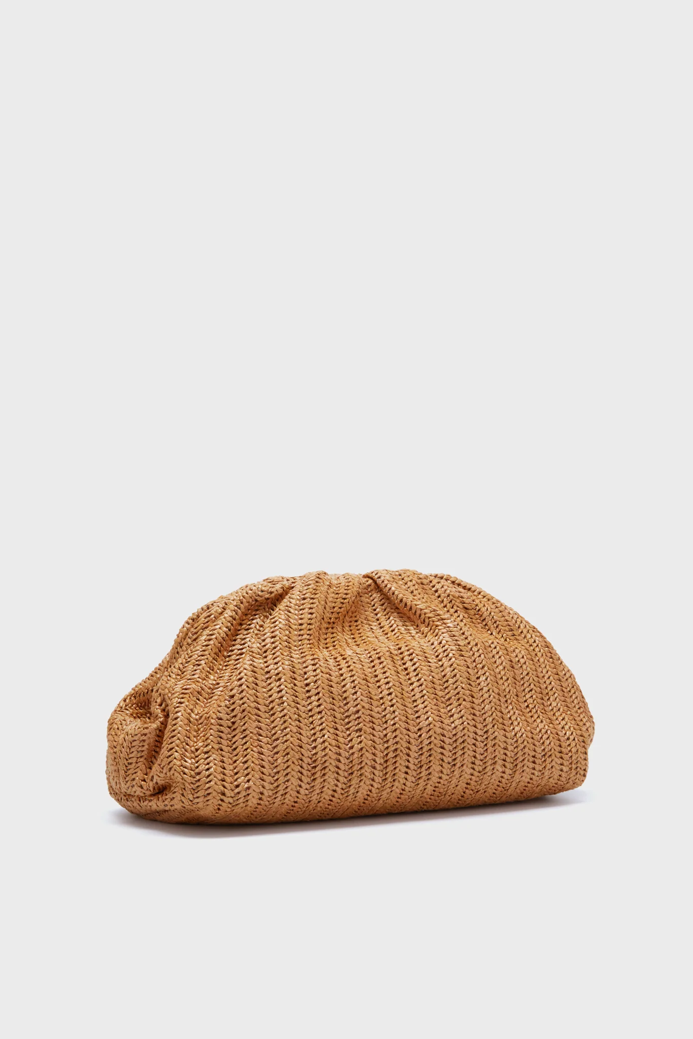 Dark Raffia Slouchy Clutch - Image 5