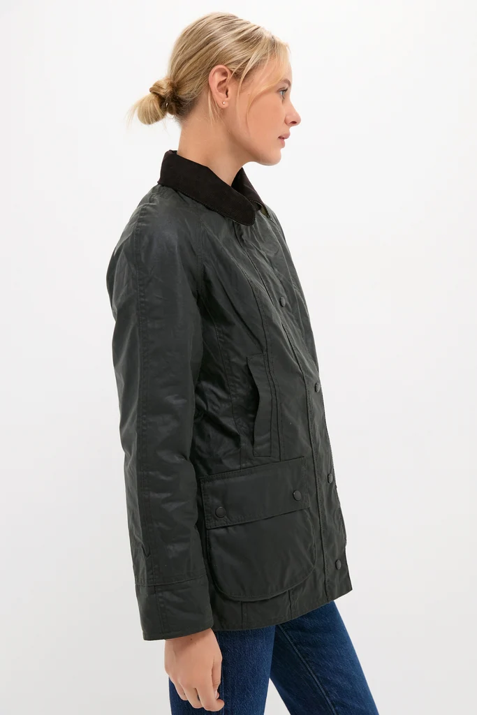 Sage Beadnell Wax Jacket - Image 3