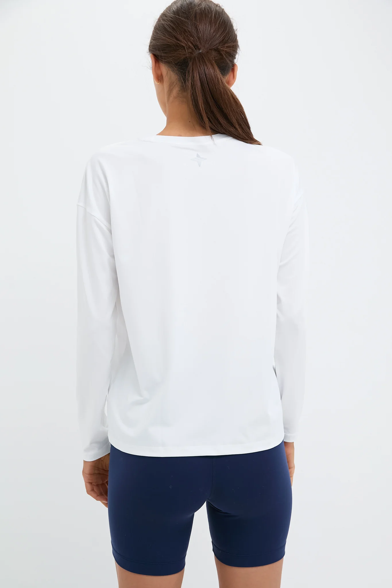 White Long Sleeve Performance Jersey Ryan Boyfriend Tee - Image 4