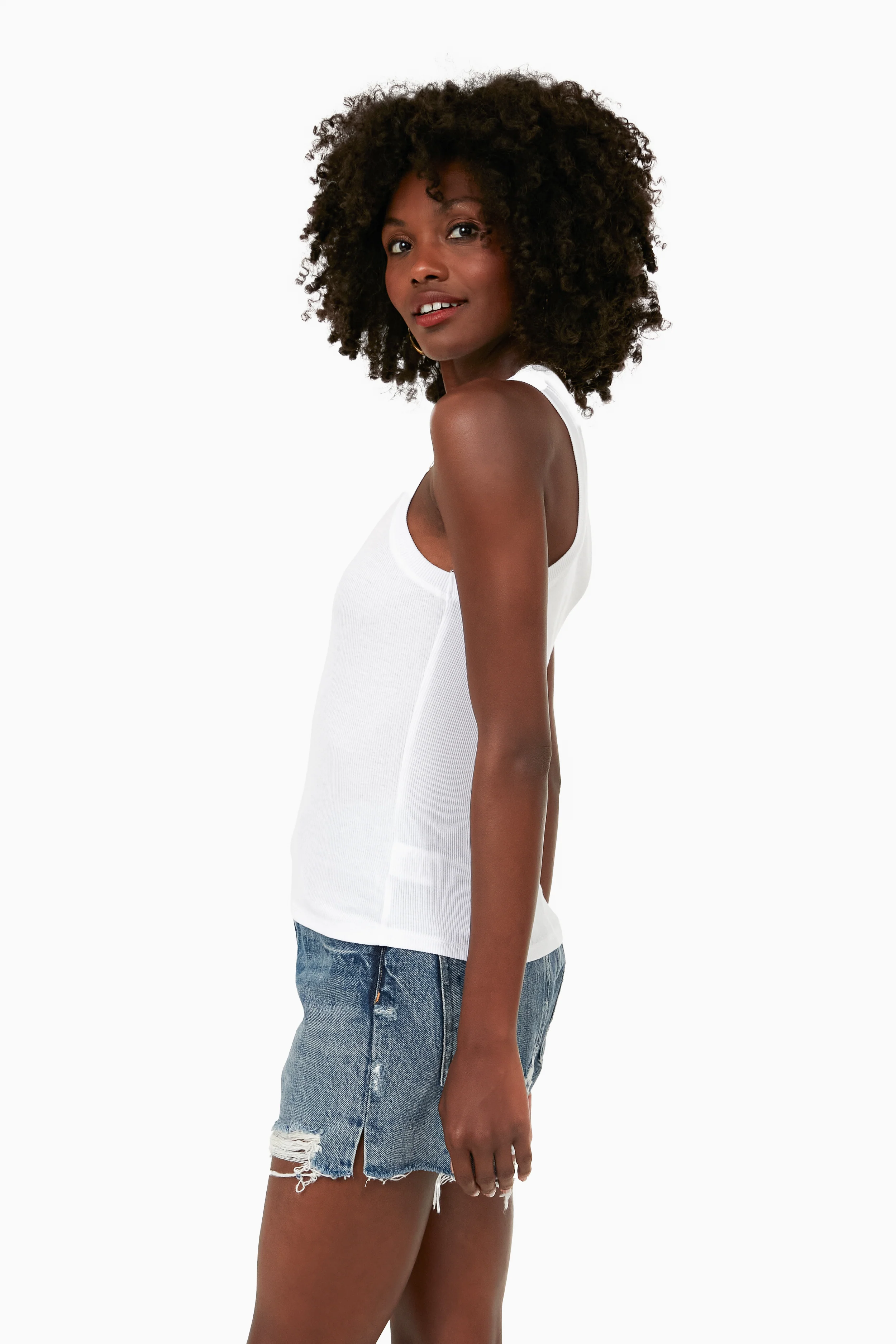 White Sirena Rib Tank - Image 3