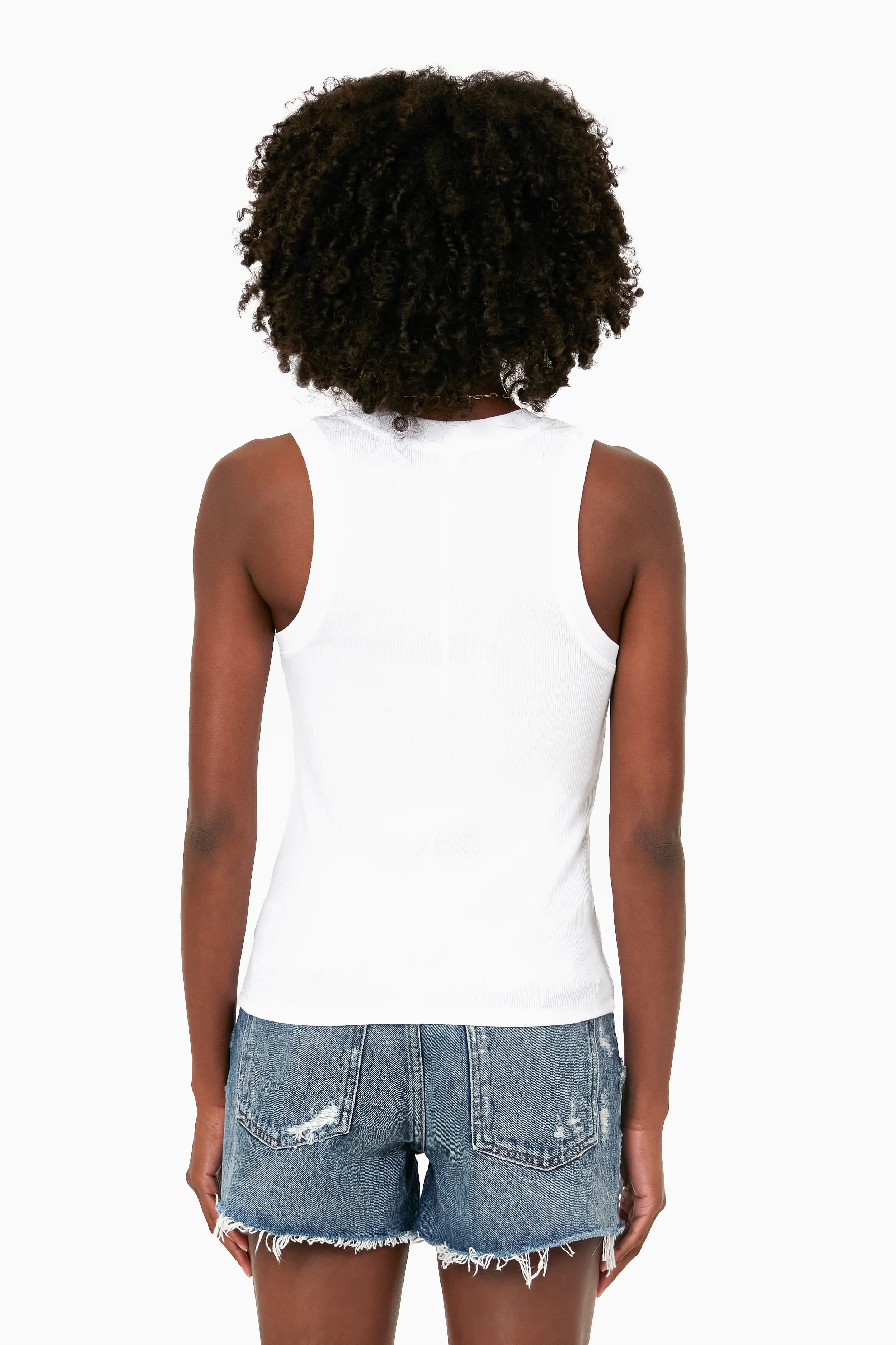 White Sirena Rib Tank - Image 4