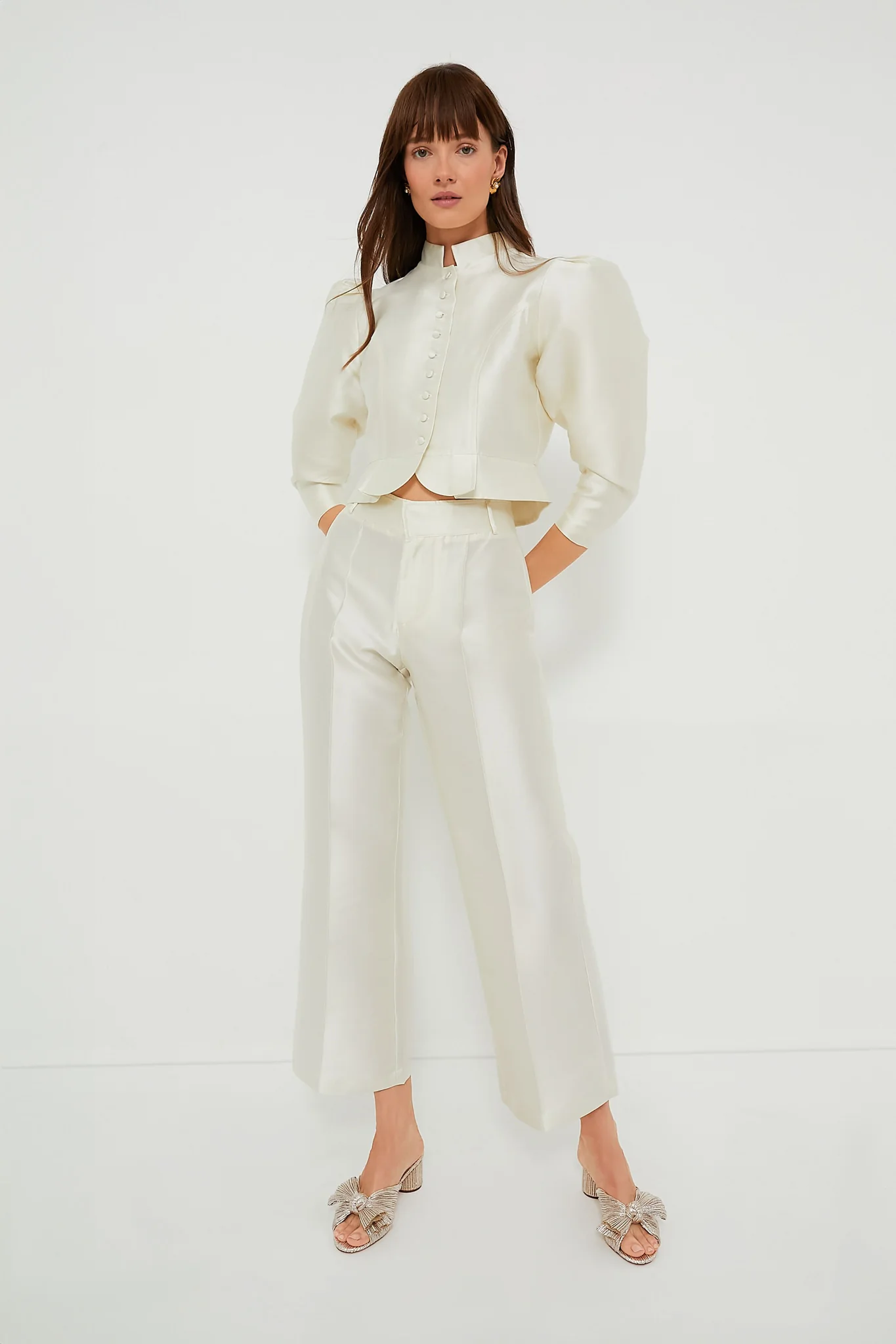 White Yoshitomo Smart Pants - Image 5